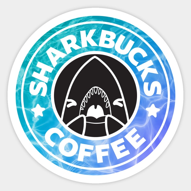 Sharkbucks Logo [Water] Sticker by bytesizetreasure